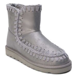 Women's Silver Ankle Boots